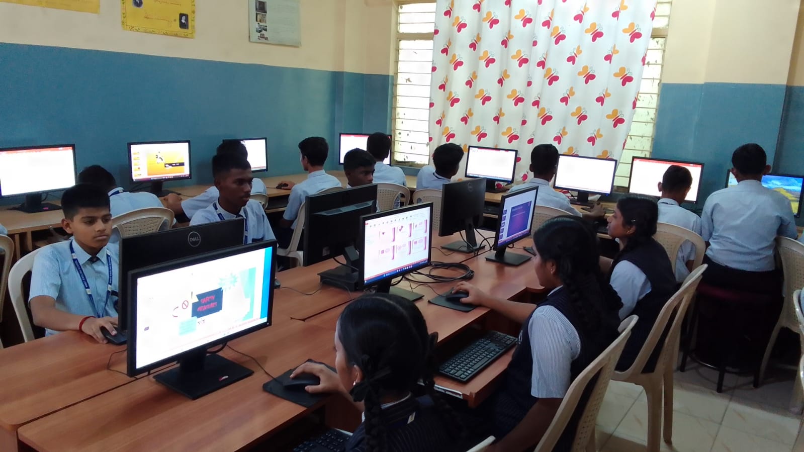 Students engaged in study