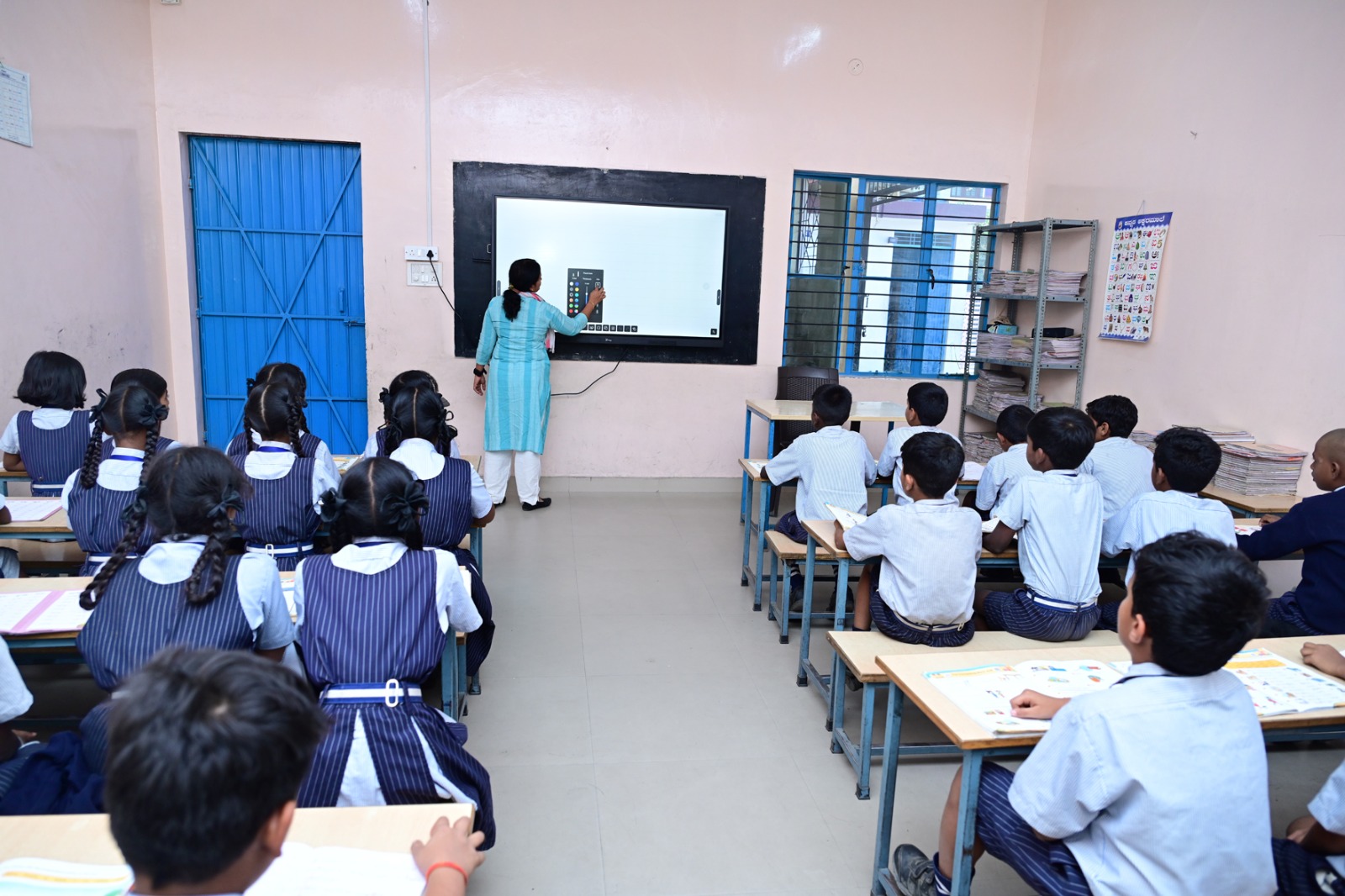 Students listening during lesson