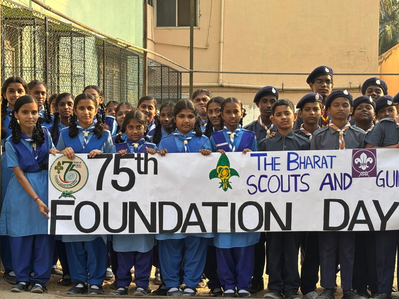 Students in scouts and guides activity