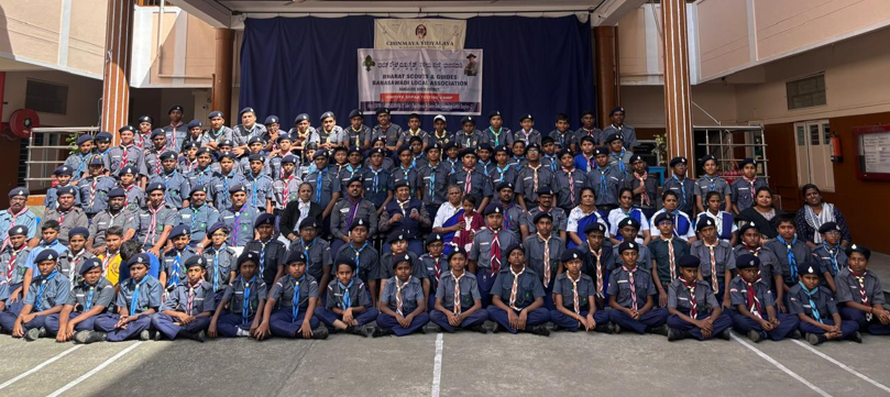 Students in scouts and guides activity